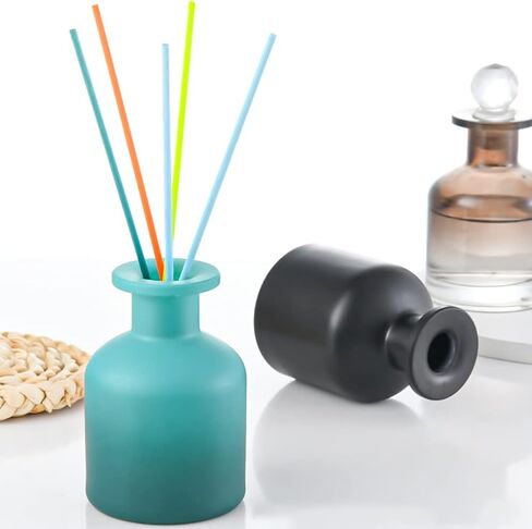 150 ml Empty Glass Perfume Diffuser Bottle Essential Oil Diffuser Jar Aroma Diffuser Container Fragrance Vase Accessories Black in Saudi Arabia