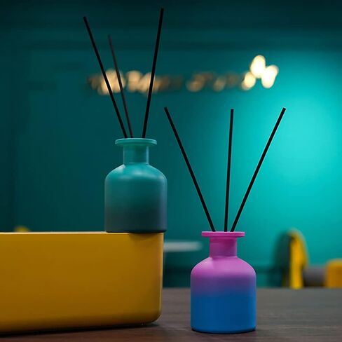 150 ml Empty Glass Perfume Diffuser Bottle Essential Oil Diffuser Jar Aroma Diffuser Container Fragrance Vase Accessories Black in Saudi Arabia