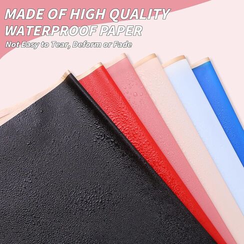 469 قطعة من ورق تغليف الزهور من Oleitodh - ورق باقة زهور مقاوم للماء، شريط من الساتان بطول 60 قدمًا، 36 قطعة من الفراشات ثلاثية الأبعاد 50 قطعة من دبابيس الزهور لهدايا عيد ميلاد الزفاف DIY (19 لونًا) in Kuwait