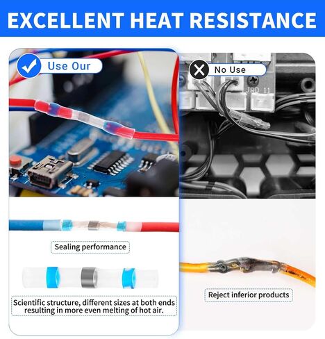 340PCS Solder Seal Wire Connectors - Heat Shrink Wire Connectors Waterproof Solder Butt Connector Kit Insulated Terminals for Marine Automotive Boat Truck Wire Joint in Saudi Arabia