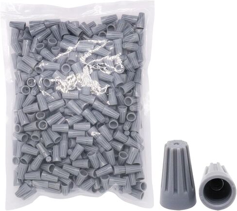 صواميل الأسلاك، أغطية الأسلاك، الموصلات الكهربائية، موصلات الأسلاك العازلة، صامولة الأسلاك، موصلات صواميل الأسلاك، إدراج ملفوف مع زنبرك، للتوصيل السريع (رمادي، 60 قطعة) in Kuwait