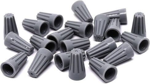 صواميل الأسلاك، أغطية الأسلاك، الموصلات الكهربائية، موصلات الأسلاك العازلة، صامولة الأسلاك، موصلات صواميل الأسلاك، إدراج ملفوف مع زنبرك، للتوصيل السريع (رمادي، 60 قطعة) in Kuwait