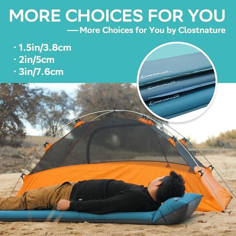 Clostnature Self Inflating Sleeping Pad for Camping - 1.5/2/3 inch Camping Pad in Kuwait