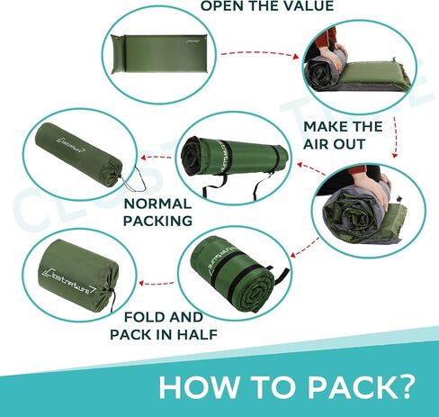Clostnature Self Inflating Sleeping Pad for Camping - 1.5/2/3 inch Camping Pad in Kuwait