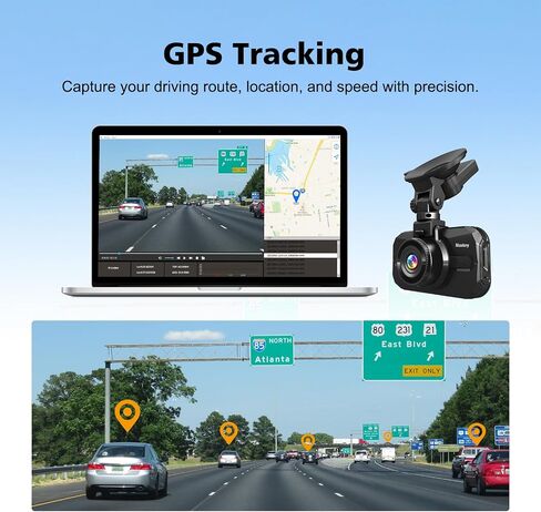 كاميرا داش كام أمامية وخلفية 4K، كاميرا داش كام مدمجة 5G Wi-Fi GPS، بطاقة مجانية 32 جيجابايت، رؤية ليلية، زاوية واسعة 170 درجة، WDR، وضع انتظار 24 ساعة، يدعم 512 جيجابايت كحد أقصى in Saudi Arabia