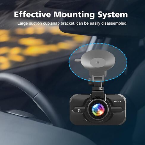 كاميرا داش كام أمامية وخلفية 4K، كاميرا داش كام مدمجة 5G Wi-Fi GPS، بطاقة مجانية 32 جيجابايت، رؤية ليلية، زاوية واسعة 170 درجة، WDR، وضع انتظار 24 ساعة، يدعم 512 جيجابايت كحد أقصى in Saudi Arabia