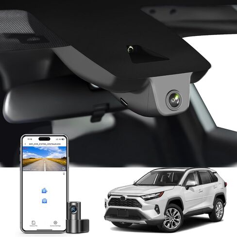 كاميرا أمامية 4K وخلفية 1080 بكسل مخصصة لسيارة Toyota RAV4 & RAV4 Hybrid 2022 2023 2024 (الطراز B) مع فتحة تهوية، LE Limited SE Adventure XLE Premium XSE، مظهر OEM، فيديو UHD 2160P، بطاقة 128 جيجابايت in Kuwait