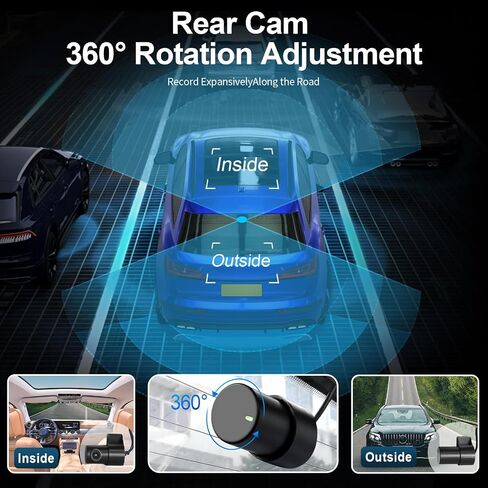 كاميرا أمامية 4K وخلفية 1080 بكسل مخصصة لسيارة Toyota RAV4 & RAV4 Hybrid 2022 2023 2024 (الطراز B) مع فتحة تهوية، LE Limited SE Adventure XLE Premium XSE، مظهر OEM، فيديو UHD 2160P، بطاقة 128 جيجابايت in Kuwait