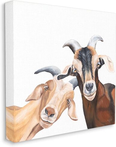 Stupell Industries Happy Goat Smiling Animals Canvas Wall Art, Design by Diane Fifer in Kuwait