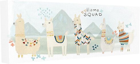 Stupell Industries Llama Squad, Design by June Erica Vess Art, 7x17, Wall Plaque in Saudi Arabia