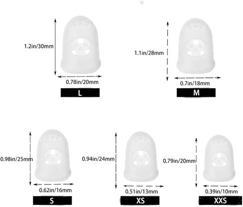 40 Pcs Guitar Fingertip Protectors, Silicone Guitar Finger Guards, Guitar Fingertip Protection, Covers Caps for Stringed Instruments Like Guitar, Ukulele, Bass, Sewing and Embroidery (5 Sizes) in Kuwait