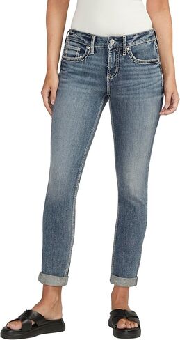 Silver Jeans Co. Women's Girlfriend Mid Rise Slim Leg Jeans in Saudi Arabia