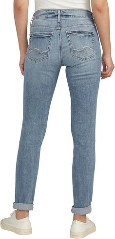 Silver Jeans Co. Women's Girlfriend Mid Rise Slim Leg Jeans in Saudi Arabia