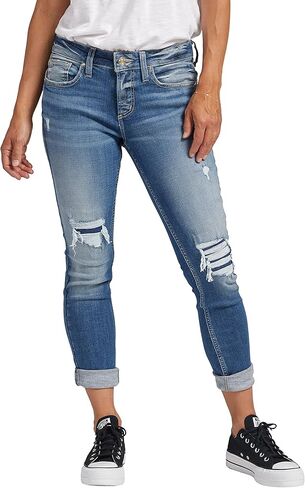 Silver Jeans Co. Women's Girlfriend Mid Rise Slim Leg Jeans in Saudi Arabia