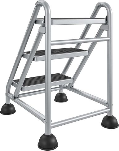 Cosco 3-Step Rolling Step Ladder, Grey in Saudi Arabia