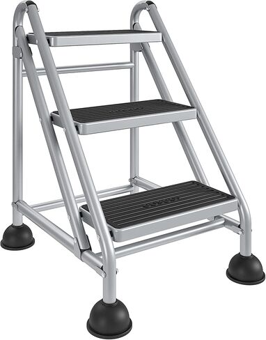 Cosco 3-Step Rolling Step Ladder, Grey in Saudi Arabia