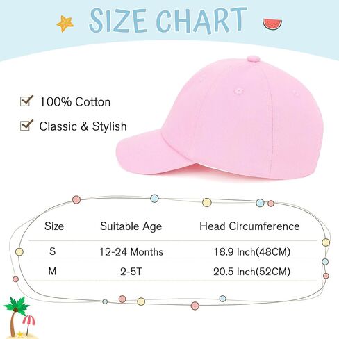 Komorebi Kids Baseball Hat Toddler Baseball Hat Baby Baseball Cap Toddler Girl Baseball Hat for Kids in Saudi Arabia