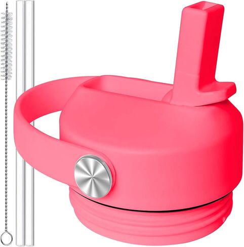 Straw Lids for YETI Rambler Bottle 12 18 26 36 68 oz, Rubber Coated Bite Valve Flexible Handle Lid for Yeti Straw Lid or Chug Cap Top Replacement Water Bottle Accessories in Saudi Arabia