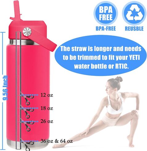 Straw Lids for YETI Rambler Bottle 12 18 26 36 68 oz, Rubber Coated Bite Valve Flexible Handle Lid for Yeti Straw Lid or Chug Cap Top Replacement Water Bottle Accessories in Saudi Arabia