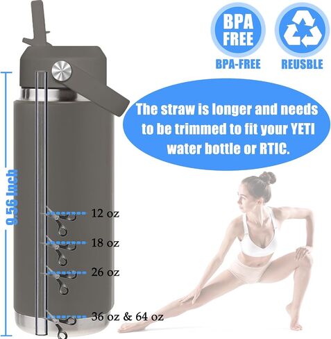 Straw Lids for YETI Rambler Bottle 12 18 26 36 68 oz, Rubber Coated Bite Valve Flexible Handle Lid for Yeti Straw Lid or Chug Cap Top Replacement Water Bottle Accessories in Saudi Arabia