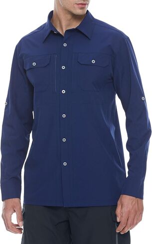 Little Donkey Andy Men's Stretch Quick Dry UPF50+ Long Sleeve Shirt for Hiking, Travel, Camping in Saudi Arabia