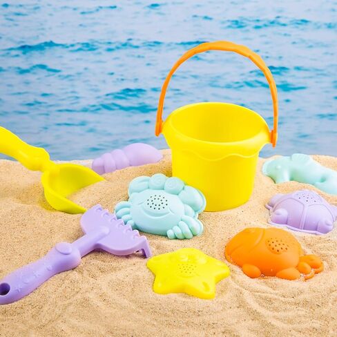 3 otters Beach Toys Set, Baby Beach Toys Beach Shovels RakesTool Kit Sand Bucket Boys and Girls Beach Toys Set 9PCS in Saudi Arabia