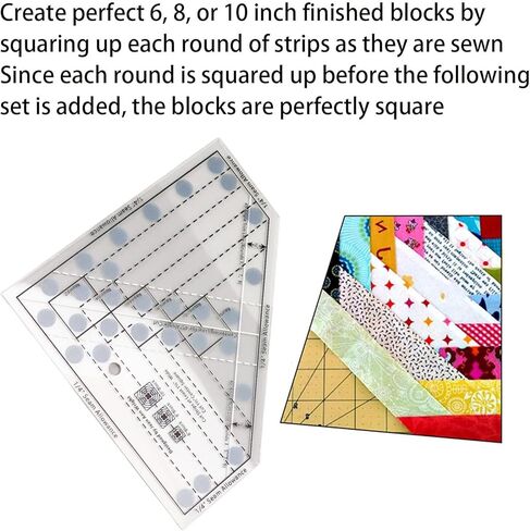 Mini Quilt Ruler Folded Corners Ruler Transparent Acrylic DIY Trim Tool Quilting Ruler for 6 8 10 Inch Finished Blocks in Saudi Arabia