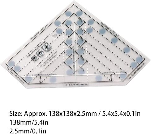 Mini Quilt Ruler Folded Corners Ruler Transparent Acrylic DIY Trim Tool Quilting Ruler for 6 8 10 Inch Finished Blocks in Saudi Arabia