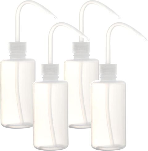 Youngever 4 Pack Plastic Wash Bottles, Empty Squeeze Wash Bottles, Plastic Squeeze Bottles (16 Ounce) in Saudi Arabia
