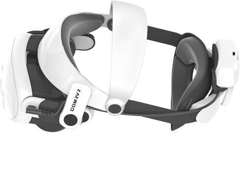 حزام رأس هالو قابل لإعادة الشحن بقدرة 5000 مللي أمبير في الساعة لـ Quest 3، يطيل وقت تشغيل سماعة الواقع الافتراضي، بولي يوريثان ناعم صديق للبشرة لمزيد من الراحة Quest 3 الملحقات in Kuwait