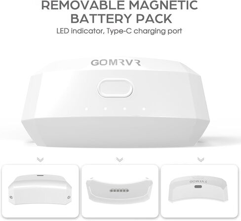 حزام رأس هالو قابل لإعادة الشحن بقدرة 5000 مللي أمبير في الساعة لـ Quest 3، يطيل وقت تشغيل سماعة الواقع الافتراضي، بولي يوريثان ناعم صديق للبشرة لمزيد من الراحة Quest 3 الملحقات in Kuwait