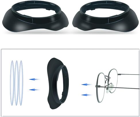 Glasses Spacer Protector Compatible with Meta Quest 3 Lens Protector Glasses Lens Insert Bumper Frame Anti-Scratch Ring,Protect Myopia Glasses from Scratching Compatible with Meta Quest 3 Accessories in Saudi Arabia