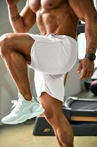 JMIERR Mens Athletic Shorts Casual Elastic Waist Drawstring Stretch Short Waffle Beach Running Shorts Workout Sweat Gym Short in Kuwait