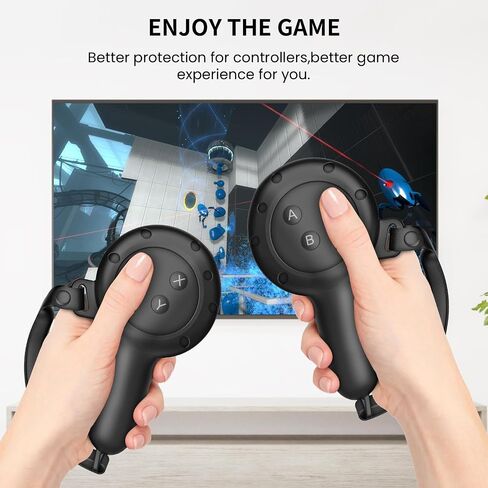 VR Accessories for Meta Quest 3, 2 in 1 Silicone Protective Case Set and Controller Grip Cover Compatible with Meta Oculus Quest 3, Comfortable Feel, Easy Installation in Saudi Arabia