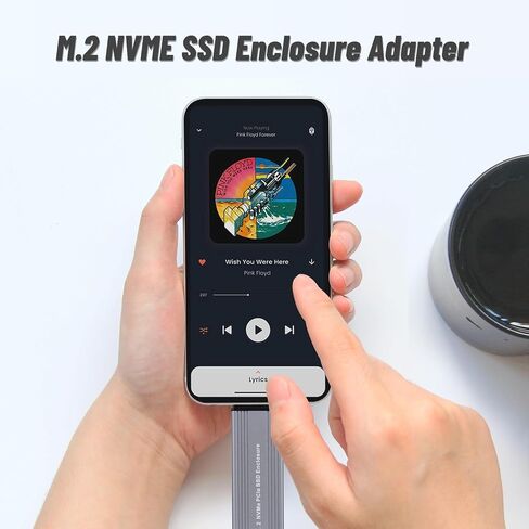 M.2 NVMe PCIe SSD Enclosure Adapter, Solid State Drive External Enclosure with USB3.2 Gen2 USB C Dual Connector, for Computer, Laptop, OTG Enabled Phone in Saudi Arabia