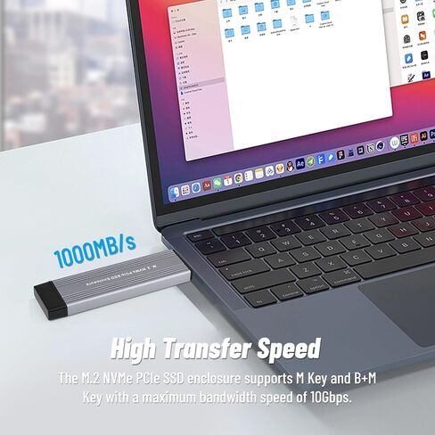 M.2 NVMe PCIe SSD Enclosure Adapter, Solid State Drive External Enclosure with USB3.2 Gen2 USB C Dual Connector, for Computer, Laptop, OTG Enabled Phone in Saudi Arabia