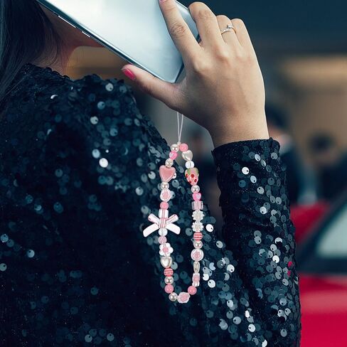BESTOYARD 2pcs Mobile Phone Straps strawberry phone case phone case with charm strawberry decor decorative phone lanyard mobile phone chains phone charm phone decoration Stone bow tie resin in Saudi Arabia