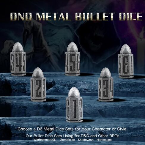DND Dice,D6 Dice DND,16mm D&D Metal Dice Set for Dungeons and Dragons with Blue Dice,Tenzi,Farkle,Yahtzee, Bunco or Teaching Math (Line-Blue) in Saudi Arabia