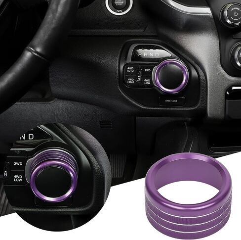 JWWY Gear Shift Switch Knob Cover Trim for Dodge 2018-2023+ RAM 1500 Special Editions, Pink Hollow Aluminum Alloy in Saudi Arabia