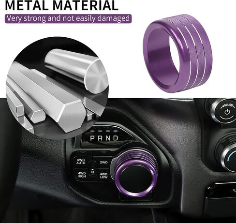 JWWY Gear Shift Switch Knob Cover Trim for Dodge 2018-2023+ RAM 1500 Special Editions, Pink Hollow Aluminum Alloy in Saudi Arabia
