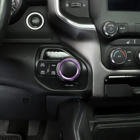 JWWY Gear Shift Switch Knob Cover Trim for Dodge 2018-2023+ RAM 1500 Special Editions, Pink Hollow Aluminum Alloy in Saudi Arabia