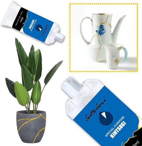 Kintsukuroi Glue, 50ml Kintsugi Instant Mix Epoxy Adhesives, High Viscosity Kintsugi for Kintsugi Art, Supplement for Special-purpose Glue in Kintsugi Repair Kit, High-strength Bonding, Repair Lasting in Saudi Arabia