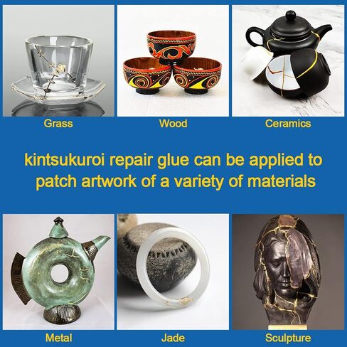 Kintsukuroi Glue, 50ml Kintsugi Instant Mix Epoxy Adhesives, High Viscosity Kintsugi for Kintsugi Art, Supplement for Special-purpose Glue in Kintsugi Repair Kit, High-strength Bonding, Repair Lasting in Saudi Arabia