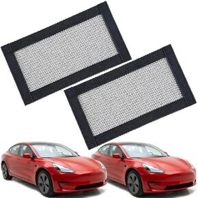 2-Pack Rear Air Vent Cover for Tesla Model Y Model 3 2019-2026, Upgraded Mesh Fabric with Velcro, Car Air Vent Outlet Protector Accessories in Saudi Arabia
