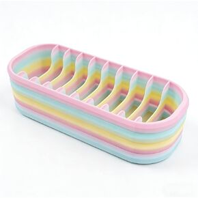 Rainbow Diamond Painting Storage Box with 10 Compartments - Portable Bead Organizer for Diamond Art Kits, Rhinestone & Craft Supplies, Diamond Painting Accessories and Tools in Saudi Arabia