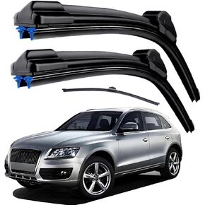 Dual Rubber Blade Windshield Wipers for Audi Q5 2018 2019 2020 2021 2022 2023 2024 2025 / Q3 2015-2018 Replacement Wiper Blades with Rear 24"+20"+15inch (For 2018-2025 Audi Q5) in Saudi Arabia