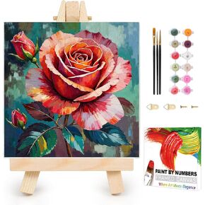AUKELHJ Framed Paint by Numbers Kit for Adults Beginner & Kids Ages 8-12, Dragonfly Paint by Numbers for Adults, DIY Adult Craft Color by Number Painting Kits for Home Wall Decor Gifts 10x 10 inch in Saudi Arabia