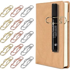 15 Pcs Metal Pen Clip for Notebook, Multi Function Paper Clips, Colorful Pen Holder for Notebook, 2.8-Inch Jumbo Paperclips, Portable and Reusable Planner Accessories in Saudi Arabia