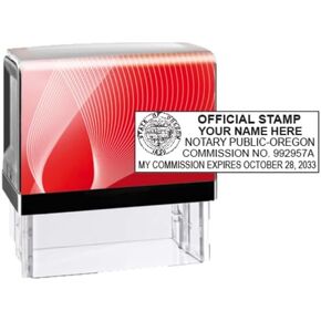 Hubco Printer 50 Self Inking Notary Stamp - Oregon (Red Case) in Kuwait