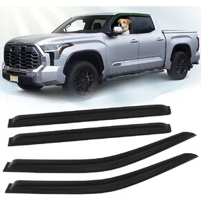 Window Visor Rain Guards for 2007-2021 Toyota Tundra Crewmax Cab Out-Channel Wind Deflector Tape-On Sun Visor Accessories 4PCS (for 07-21) in Saudi Arabia